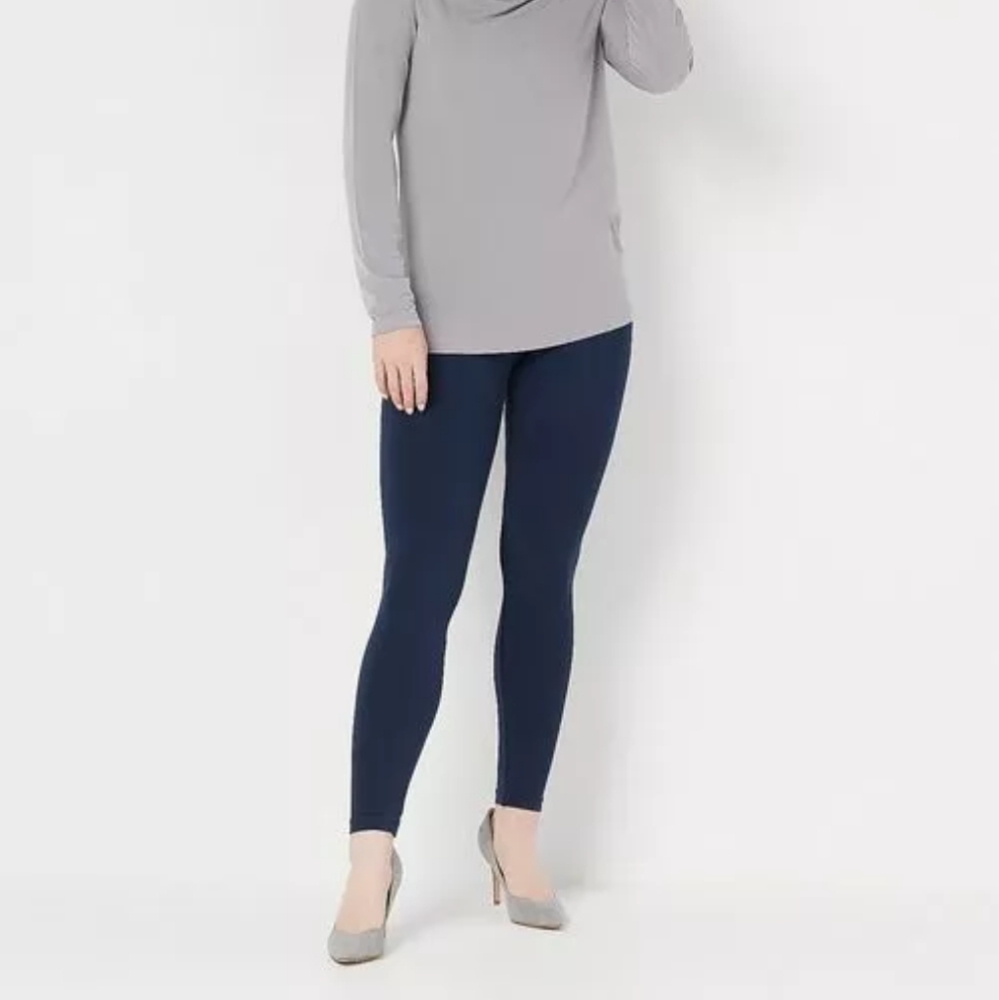 Spanx Port Navy Blue High Waist‎ Look at me Now Seamless Leggings  sz 3xl